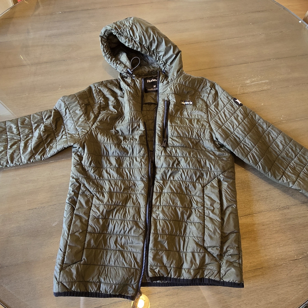 Hurley Olive Green Puffer Jacket